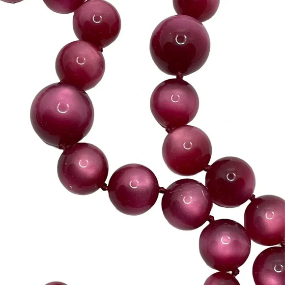 Vintage Coro Rhinestone Broken Moonglow Bead Art Deco Silver Tone Necklace - Picture 3 of 4